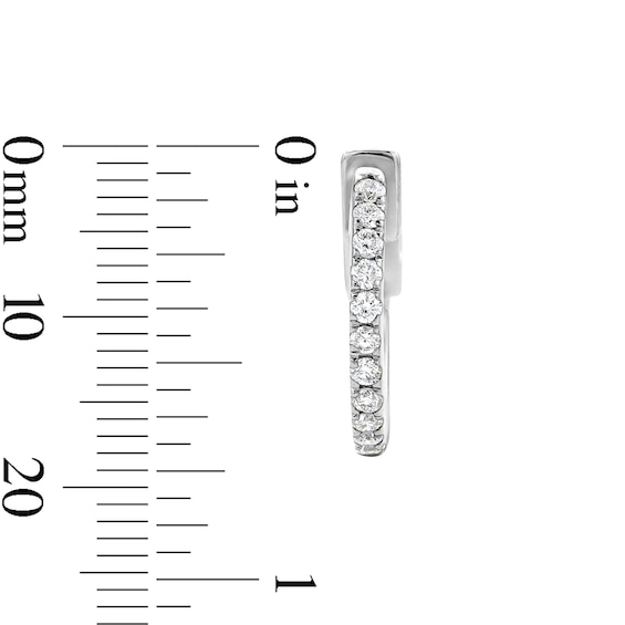 Sterling Silver 1/4 CT. T.W. Lab-Grown Diamond Huggie Hoops