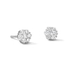 Thumbnail Image 1 of Sterling Silver 1/2 CT. T.W. Lab-Grown Diamond Flower Studs