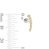 Thumbnail Image 2 of 14K Hollow Gold and Titanium CZ Cartilage Crawler Stud - 18G 5/16"