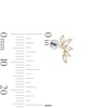 Thumbnail Image 2 of 14K Hollow Gold and Titanium CZ Marquise Cartilage Crawler Stud - 18G 5/16"