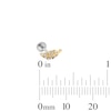 Thumbnail Image 2 of 14K Hollow Gold and Titanium CZ Leaf Cartilage Stud – 18G 5/16"