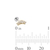 Thumbnail Image 2 of 14K Hollow Gold and Titanium CZ Cartilage Crawler Stud – 18G 5/16"