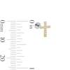 Thumbnail Image 2 of 14K Hollow Gold and Titanium CZ Cross Cartilage Stud - 18G 5/16"