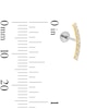 Thumbnail Image 2 of 14K Hollow Gold and Titanium CZ Cartilage Crawler Stud - 18G 5/16"
