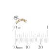 Thumbnail Image 2 of 14K Hollow Gold and Titanium CZ Quad Cartilage Crawler Stud – 18G 5/16"