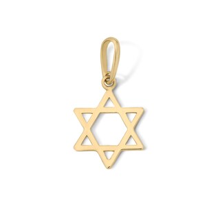 10K Solid Gold Mini Star of David Charm