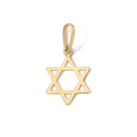 10K Solid Gold Mini Star of David Charm