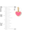 Thumbnail Image 2 of 10K Solid Gold Pink Enamel Mini Reversible Heart Charm