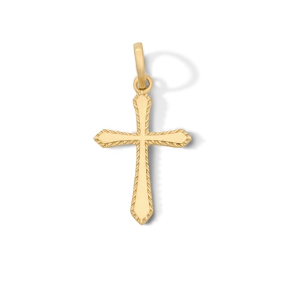 10K Solid Gold Mini Cross Charm