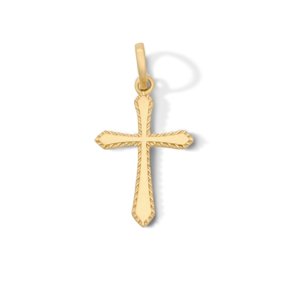 10K Solid Gold Mini Cross Charm