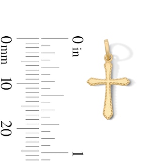 10K Solid Gold Mini Cross Charm