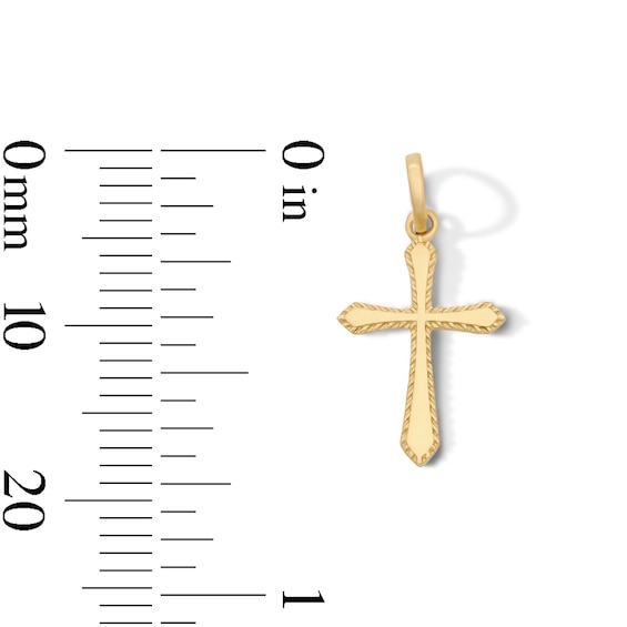 10K Solid Gold Mini Cross Charm