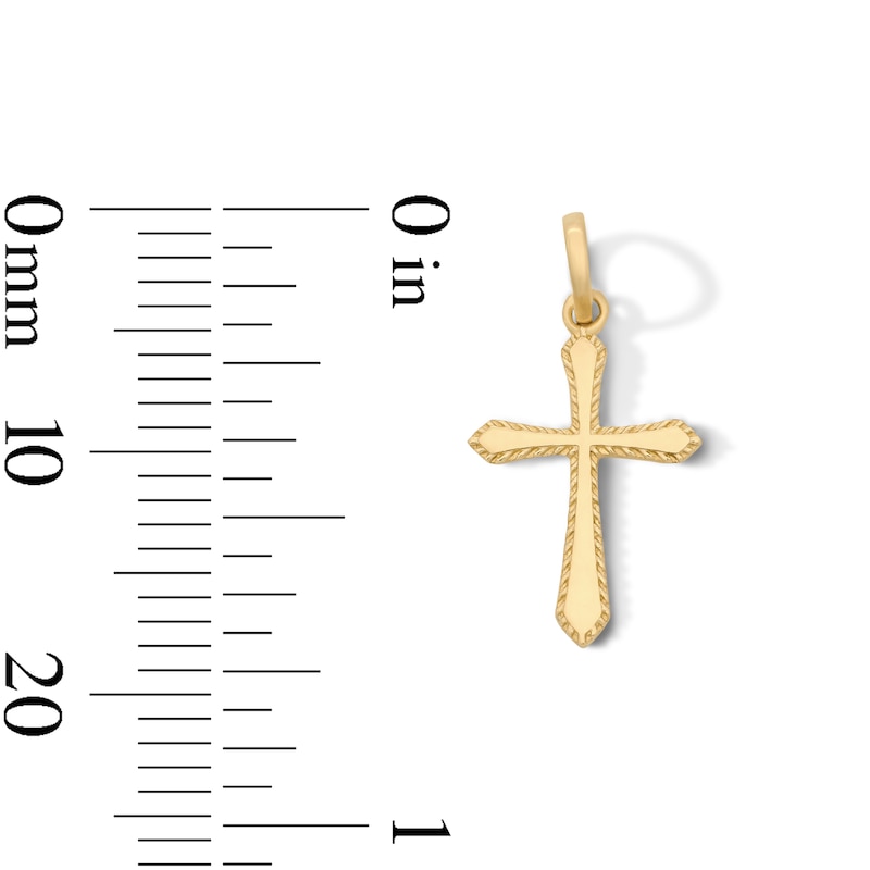 Main Image 2 of 10K Solid Gold Mini Cross Charm