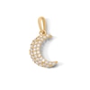 Thumbnail Image 1 of 10K Solid Gold CZ Mini Crescent Moon Charm