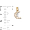Thumbnail Image 2 of 10K Solid Gold CZ Mini Crescent Moon Charm