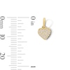 Thumbnail Image 2 of 10K Solid Gold CZ Mini Heart Cluster Charm