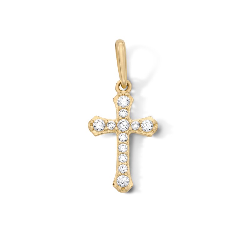 Main Image 1 of 10K Gold CZ Religious Necklace Charm