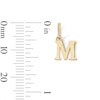 Thumbnail Image 2 of 10K Solid Gold CZ Mini  Initial “M” Necklace Charm