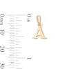 Thumbnail Image 2 of 10K Solid Gold CZ Mini Initial “A” Necklace Charm