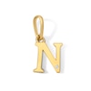 Thumbnail Image 1 of 10K Solid Gold CZ Mini Initial “N” Necklace Charm