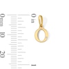 Thumbnail Image 2 of 10K Solid Gold CZ Mini Initial “O” Necklace Charm