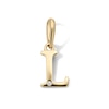 10K Solid Gold CZ Mini Initial “L” Necklace Charm