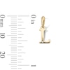 10K Solid Gold CZ Mini Initial “L” Necklace Charm