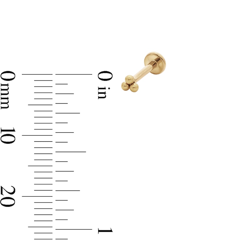 Main Image 2 of Yellow Ion-Plated CZ Stud and Hoop Set - 18G 3/8"