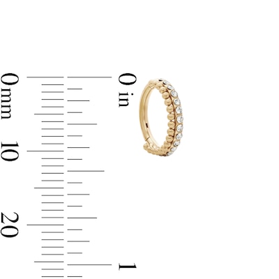 Yellow Ion-Plated CZ Stud and Hoop Set - 18G 3/8"