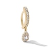 Thumbnail Image 1 of Yellow Ion-Plated CZ Pear-Shaped Dangle Belly Ring - 14G 5/16"