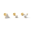 Thumbnail Image 1 of Yellow Ion-Plated CZ Stud Trio - 18G 5/16"