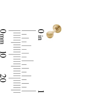 Yellow Ion-Plated Purple and Pink CZ Stud Set - 18G 5/16"