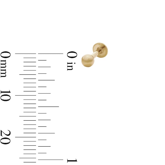 Yellow Ion-Plated Purple and Pink CZ Stud Set - 18G 5/16"