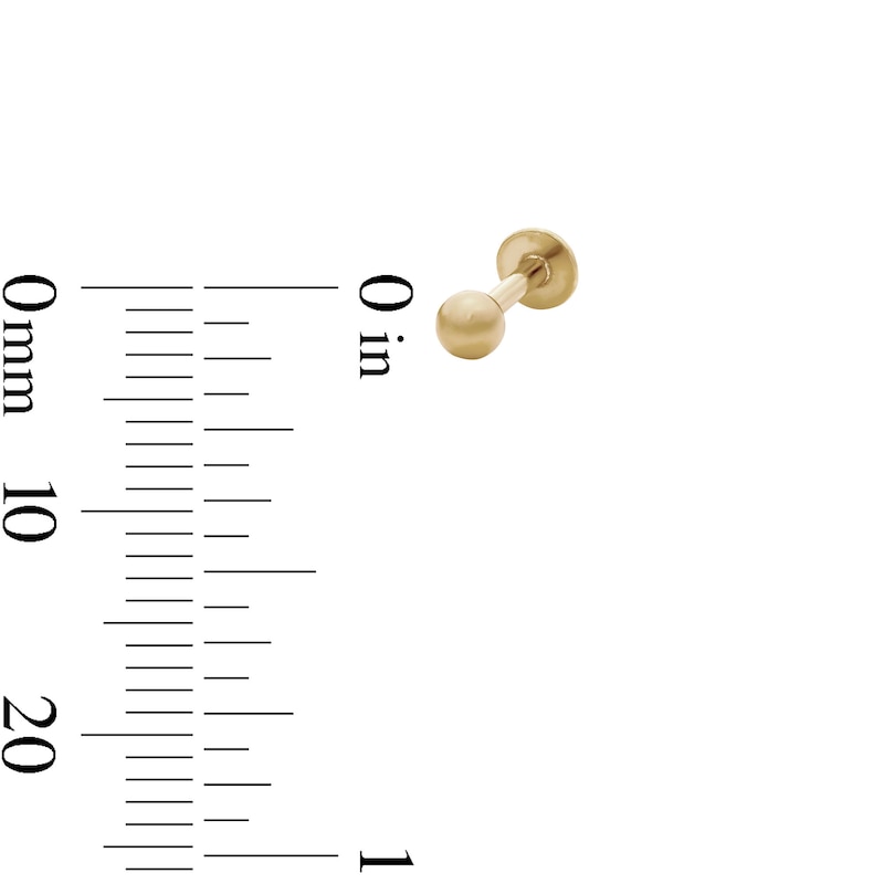 Main Image 2 of Yellow Ion-Plated Purple and Pink CZ Stud Set - 18G 5/16"