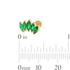 Thumbnail Image 2 of Yellow Ion-Plated Green CZ Marquise Cluster Stud - 18G 5/16"