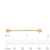 Yellow Ion-Plated CZ Strip Industrial Barbell - 14G 1 1/2"