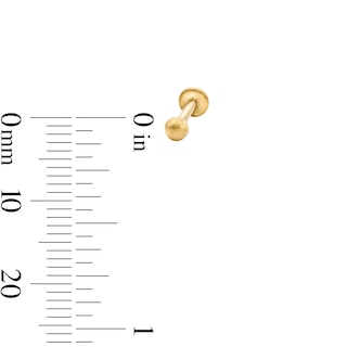 Yellow Ion-Plated Stud, Dangle Stud, and Hoop Set - 18G 5/16"