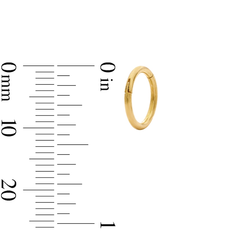 Main Image 4 of Yellow Ion-Plated Stud, Dangle Stud, and Hoop Set - 18G 5/16"