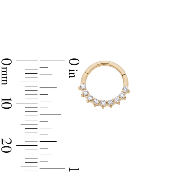 Yellow Ion-Plated CZ, Twist, and Polished Hoop Set - 16G 5/8"