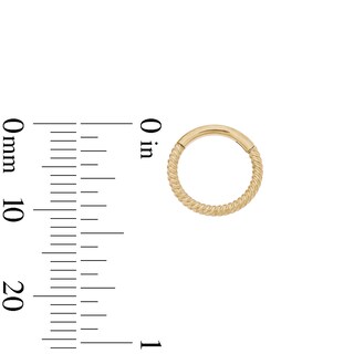 Yellow Ion-Plated CZ, Twist, and Polished Hoop Set - 16G 5/8"