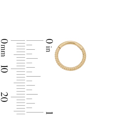 Yellow Ion-Plated CZ, Twist, and Polished Hoop Set - 16G 5/8"