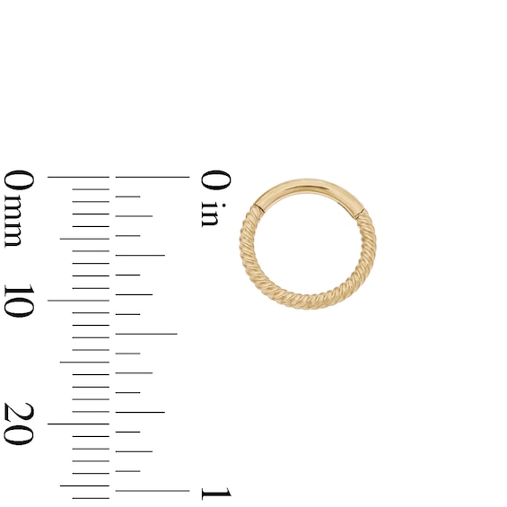 Yellow Ion-Plated CZ, Twist, and Polished Hoop Set - 16G 5/8"