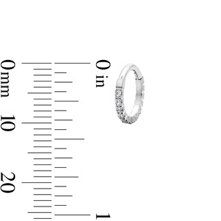 Semi-Solid Stainless Steel CZ Stud, Flower, and Hoop Set - 18G 5/16"