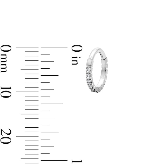 Semi-Solid Stainless Steel CZ Stud, Flower, and Hoop Set - 18G 5/16"