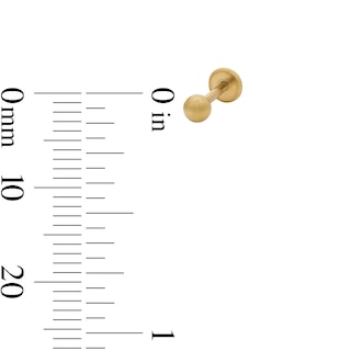 Yellow Ion-Plated CZ Stud Set - 18G 5/16"