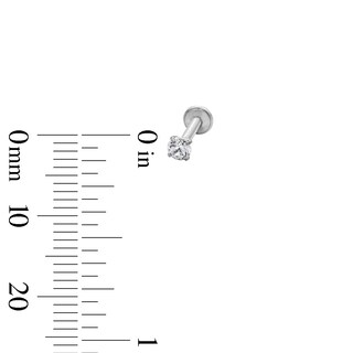 Semi-Solid Stainless Steel CZ Stud, Crawler, and Hoop Set - 18G 5/16"