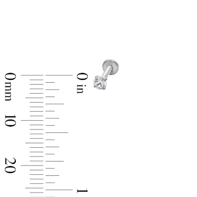 Semi-Solid Stainless Steel CZ Stud, Crawler, and Hoop Set - 18G 5/16"