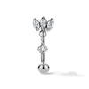 Thumbnail Image 1 of Semi-Solid Titanium CZ Marquise Dangle Curved Barbell - 16G 5/16"