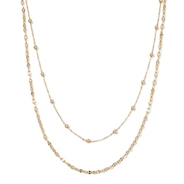 10K Gold Bonded Double Layer Chain - 16" + 2"