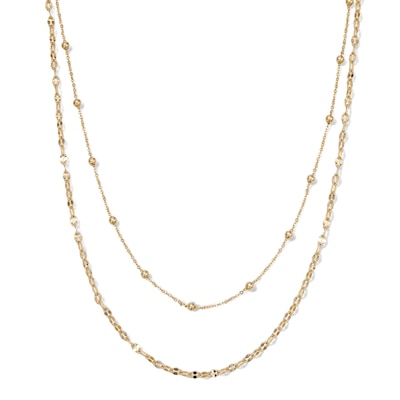 10K Gold Bonded Double Layer Chain - 16" + 2"